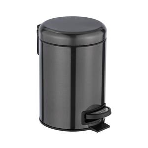 WENKO 24035100 - Coș de gunoi LEMAN 17x25 cm inox/negru imagine