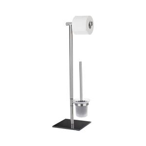 WENKO 20391100 - Perie WC LIMA 23, 5 x 69 cm inox/satinat/negru imagine