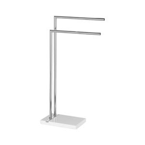 WENKO 20487100 - Suport pentru prosoape NOBLE, 45, 5 x 82 cm, crom lucios/alb imagine