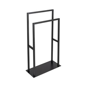 WENKO 26056100 - Suport pentru prosoape RIVALTA 46 x 80 cm inox/negru imagine