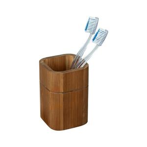 WENKO 26101100 - Suport pentru periuțe de dinți SERRO, 7, 5 x 11 cm, maro imagine