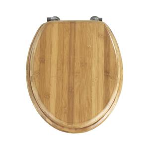 Capac WC BAMBOO 34x41 cm maro/argintiu - WENKO 144726100 imagine