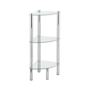 WENKO 15850100 - Poliță YAGO, 30 x 74 cm, inox/argintiu/transparent imagine