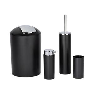 WENKO 24078800 - Set CALVO 6, 5 x 13 cm, negru/crom lucios imagine