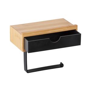 WENKO 24754100 - Suport pentru hârtie igienică BAMBUSA 18, 5x14 cm maro/negru imagine