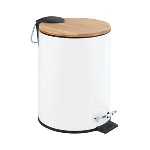 WENKO 24392100 - Coș TORTONA, 17 x 23, 5 cm, alb/maro/negru imagine