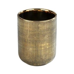 WENKO 24400100 - Pahar RIVARA pentru periuțe, 7, 5 x 9, 5 cm, auriu imagine