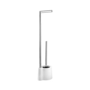 WENKO 22989100 - Perie WC AVOLA 13x70 cm inox/alb/argintiu imagine
