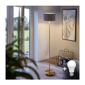 Lampadar LED TUNJA 1xE27/20W/230V Ø 30 cm auriu/taupe imagine