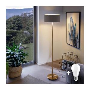 Lampadar LED TUNJA 1xE27/20W/230V, Ø 38 cm, auriu/maro imagine