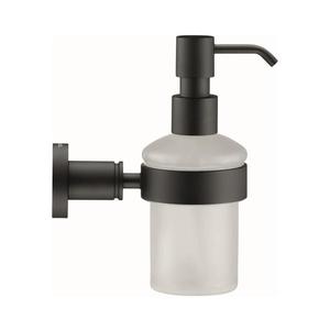 Duravit 99164600 - Dozator de săpun montat pe perete D-CODE, 390 ml, sticlă opală/negru mat imagine