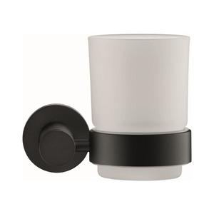 Duravit 99204600 D-CODE - Suport pentru periuțe de dinți montat pe perete, pentru partea dreaptă, negru mat imagine