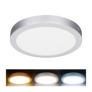 WD244-S - Panou LED 2 în 1 24W/230V 3000/4000/6000K Ø 30 cm IP54 argintiu imagine