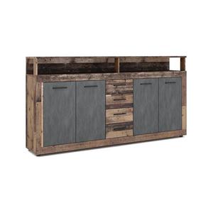 Comodă RUNA maro închis/antracit imagine