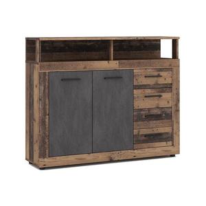 Comodă RUNA, maro închis/antracit imagine