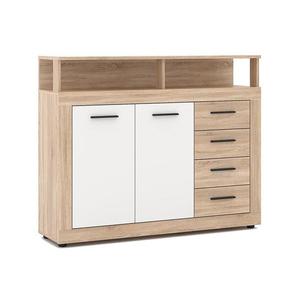 Comodă RUNA, stejar sonoma/alb imagine