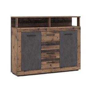 Comodă RUNA, maro închis/antracit imagine