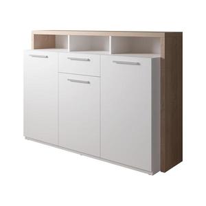 Comodă LEBY stejar sonoma/alb imagine