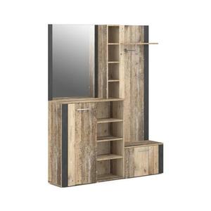 Panou de hol cu oglindă KEVIN, maro/negru imagine