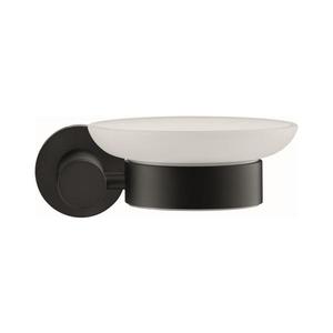 Duravit 99184600 - Suport de săpun D-CODE, pe perete, pentru partea dreaptă, negru mat imagine