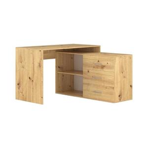 Birou JULES cu sertare și colț reversibil (stânga/dreapta), stejar artisan imagine