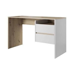 Birou MARLO cu sertare, stejar artisan/alb imagine