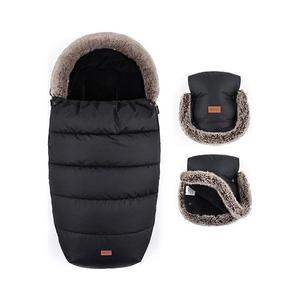 SET sac pentru cărucior 4 în 1 PETITE&MARS COMFY + mănuși pentru cărucior Forever Black imagine