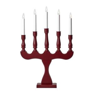 Markslöjd 706373 - Sfesnic de Crăciun SVANEHOLM, 5xE10/3W/230V, pin/roșu imagine