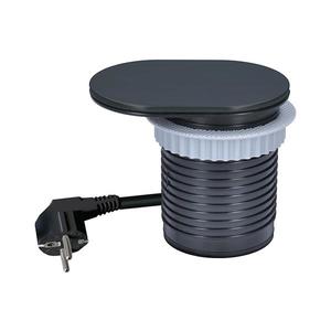 PP124CB-PD20 - Priză încastrabilă 20W, 1x priză + USB A+C, negru imagine