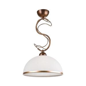 Lampă suspendată pe tijă COBRA 1xE27/60W/230V, diam. 30 cm, bronz/patină imagine