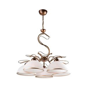 Lustră pe lanț COBRA, 5x E27/60W/230V, bronz/patină imagine