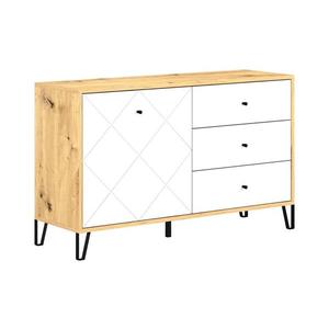 Comodă SULA, stejar artisan/albă imagine