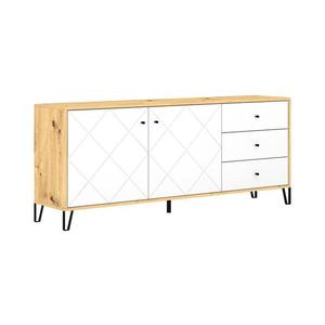 Comodă SULA, stejar artisan/alb imagine