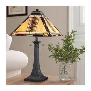 Quoizel QZ-NAVAJO-TL-VB - Lampă de masă Tiffany NAVAJO 2xE27/60W/230V imagine