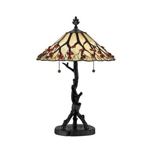 Quoizel QZ-WHISPERING-TL-VB - Lampă de masă Tiffany WHISPERING 2xE27/60W/230V imagine