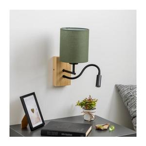 Lampă LED de perete Brilagi NUBILA WOOD 1xE27/25W/230V + LED/3W stejar/verde imagine