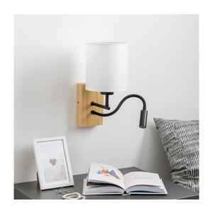 Lampă LED de perete Brilagi NUBILA WOOD 1xE27/25W/230V + LED/3W stejar/alb imagine