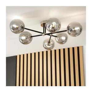 Brilagi - Lustru aplicat MALIVA, 6xE14/15W/230V, crom mat/fumuriu imagine