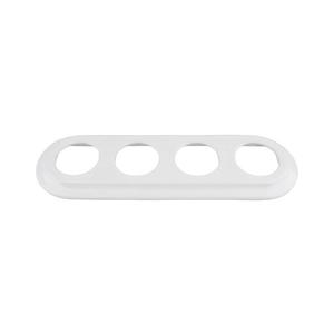 Bohemia-Design - Ramă retro din porțelan, 4 posturi, albă imagine