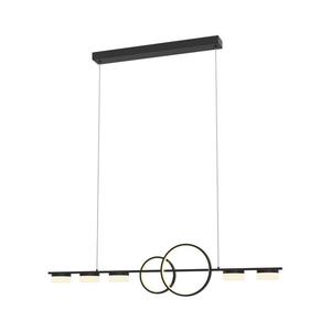 Lustră LED dimabilă pe cablu Wofi 7030-702 MESSINA LED/57W/230V negru imagine