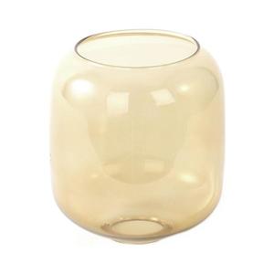 Sticlă de schimb pentru candelabru E27, diametru 14 cm, maro fumuriu imagine