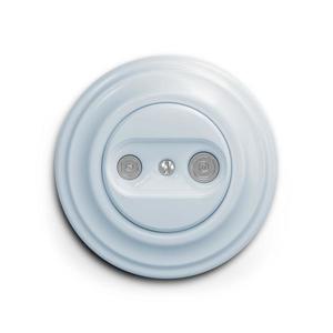 lap - Priză retro TV+FM (pasantă) cu ramă albastră imagine