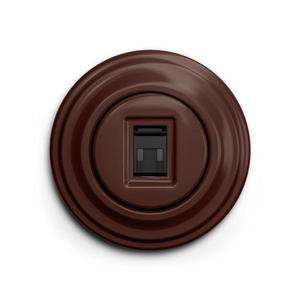 lap - Priză de date retro cu ramă maro imagine