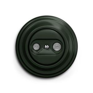 lap - Priză TV+R retro (terminală) cu ramă, verde imagine