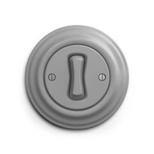 lap - Întrerupător unipolar retro cu ramă nr. 1, gri imagine