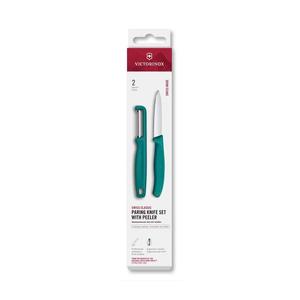 Victorinox - Set cuțit de bucătărie cu curățător pentru legume SWISS CLASSIC, turcoaz imagine