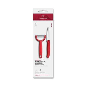 Victorinox - Set cuțit de bucătărie cu decojitor SWISS CLASSIC, roșu imagine