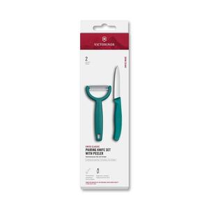 Victorinox - Set cuțit de bucătărie și curățător de legume SWISS CLASSIC, turcoaz imagine