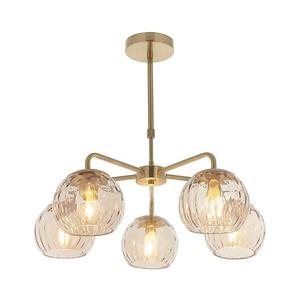 Endon 91969 - Candelabru pe tijă DIMPLE 5xE14/7W/230V auriu imagine