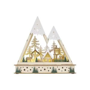 Decorațiune de Crăciun LED, peisaj de iarnă, LED/0, 6W/2xAA imagine